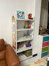 唐辑 书架书柜 学生家用落地置物架铁艺图书架子 白色五层 70*40*160 实拍图