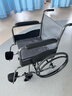鱼跃(yuwell)轮椅车H051折叠老人轻便旅行手推车钢管免充气胎代步车 实拍图