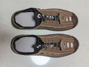 新款凉鞋男透气休闲皮鞋男驾车鞋镂空透气舒适 深卡其色 单层 8315镂空深咖 41 实拍图