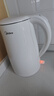 美的（Midea）电热水壶烧水壶1.7L304不锈钢0涂层双层隔热自动断电1500W养生冲奶泡茶 MK-SH17M130 实拍图