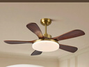 雷士（NVC）风扇灯 新中式吊扇灯中古风 餐厅客厅高显指吊灯遥控一级能效省电 荐！似锦3叶/36寸36W全光谱/遥控款 实拍图
