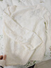 红袖甜美气质雪纺小衫春季新款女装羽毛剪花流苏一字领显瘦短上衣 米白004 S 实拍图