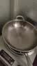 铿锵316不锈钢炒锅圆底炒锅凹面电磁炉专用炒锅平底无涂层不粘炒菜锅 圆底炒锅【316无涂层】无盖 32cm 实拍图