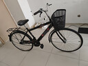 火星翼山地自行车男城市自行车学生淑女单车成人实心胎通勤车 三角梁-豪华版-黑色 26寸充气胎【建议160-180cm】 实拍图