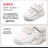 牧童学步鞋男春秋小童闪灯机能鞋女童轻便软底宝宝鞋 蜜桃粉/革面 27 实拍图