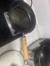 臻三环铁锅平底煎锅烤肉煎锅无涂层不易粘锅小平底锅辅食厨具 烤蓝木把加耳 28cm 实拍图