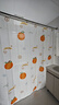 访客 浴帘 优质涤纶加厚免打孔浴室防水隔断帘 橘子款1.8-2米带挂环 实拍图