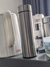 炊大皇保温杯 316L不锈钢茶水分离男女商务便携水杯 钢本色 490ml 实拍图