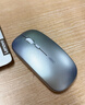 英菲克（INPHIC）M1无线鼠标可充电办公蓝牙三模电量显示静音便携适用于惠普华硕苹果IPAD笔记本电脑无限轻音 【无线-2.4G电量显示增强版】Ty-C充电金属灰 实拍图
