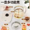 新飞多功能养生壶迷你办公室花茶壶玻璃烧水壶保温电热水壶煮茶烧水一体大容量煎药壶黑茶煮茶器煮水壶 米白色升级款+滤网+蒸笼+炖盅 1.8L 实拍图
