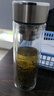 苏泊尔（SUPOR）玻璃杯抗菌泡茶杯一键开盖商务双层茶水分离杯男士车载水杯 实拍图