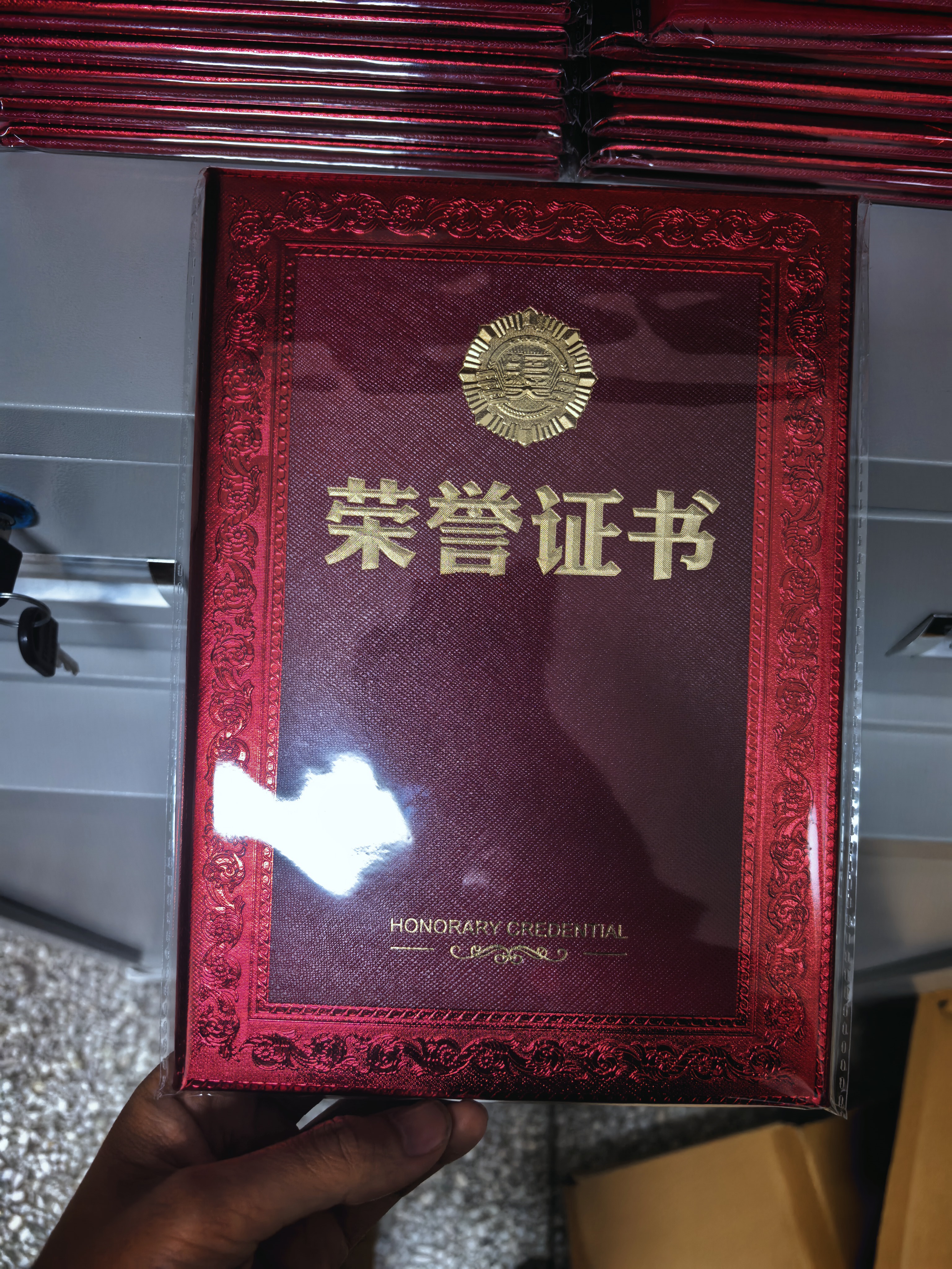 易利丰（elifo）荣誉证书10本装8K奖章荣誉证书空白奖状纸培训表彰奖励颁奖获奖证书 配20张内芯 实拍图