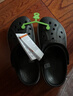 卡骆驰（CROCS）贝雅卡骆班洞洞鞋轻便耐磨一脚蹬休闲鞋女鞋时尚沙滩鞋|205089 黑色/白色-066 45 (290mm) 实拍图