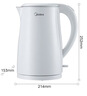 美的（Midea）电热水壶烧水壶1.7L304不锈钢0涂层双层隔热自动断电1500W养生冲奶泡茶 MK-SH17M130 实拍图