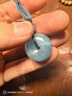 朱梦缘平安扣项链海蓝宝吊坠男女士天然水晶锁骨链马年本命年情人节礼物 平安扣吊坠-蓝色挂绳款-配CMA证书 实拍图