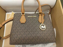 MICHAEL KORS礼物轻奢MK女包MERCER手提斜挎风琴包中号深棕/橡果棕 实拍图