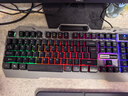 联想（Lenovo）有线游戏键盘KW41 发光七彩呼吸灯背光 金属面板 吃鸡电竞键盘 外接键盘台式机笔记本 黑 实拍图