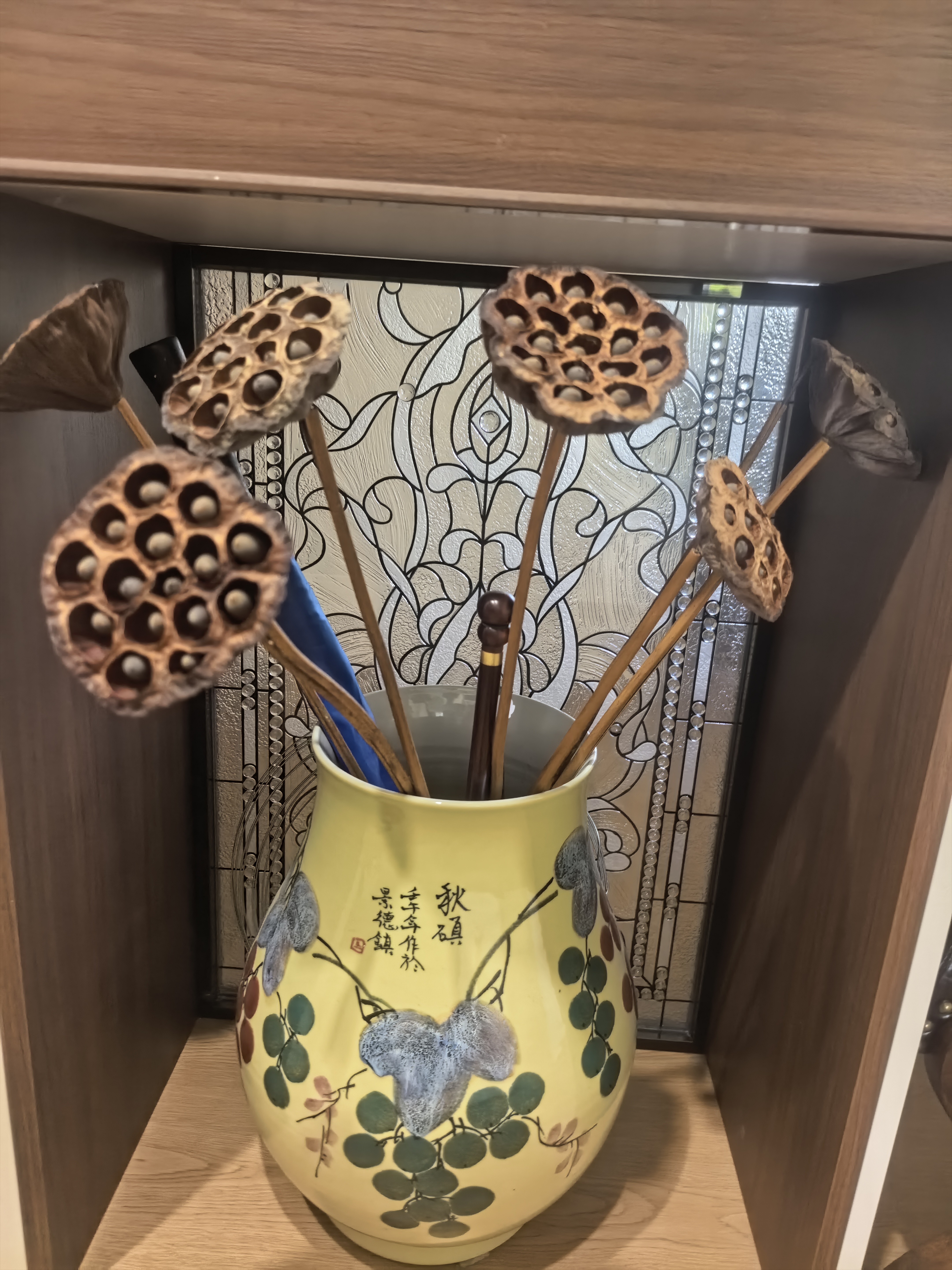 有逸干花特大饱满带籽金属花杆干莲蓬荷花干花装饰客厅落地 75cm真杆带籽莲蓬 5支价格 实拍图
