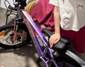 凤凰山地自行车男女变速山地车碟刹青少年儿童自行车学生单车 星际 粉紫【单速+辐条轮】 18寸【适合120-155cm】 实拍图
