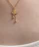 周六福18K黄金项链炫彩蝴蝶项链生日礼物送女友C0616325 礼盒40+5cm 实拍图