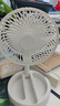 伸缩折叠小风扇家用静音充电型办公台式USB桌面宿舍大风力无线夏台面落地两用折叠电风扇 【直插无调档开关】新款象牙白 实拍图