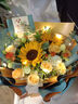 艾斯维娜鲜花速递向日葵混搭花束生日礼物全国同城配送 向日葵香槟韩式花束 实拍图