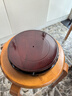 伊莲 旋转仿红木木质圆形花盆花瓶底座 奇石佛像摆件底座 底托盘 直径22CM 实拍图