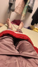 轩靓睡衣女士春秋款仿真丝绸夏季长袖冰丝家居服套装 61952雾紫 M 实拍图