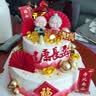 觅今生网红双层祝寿生日蛋糕老人同城配送当天到新鲜奶油戚风蛋糕 实拍图