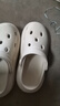 朴西奶酪踩屎感洞洞鞋女厚底凉鞋沙滩包头拖鞋外穿情侣 象牙白 37-38 实拍图