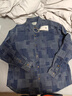 马登工装美式复古boro蓝染拼接丹宁衬衫百家布牛仔长袖衬衣男春 牛仔蓝 M 实拍图