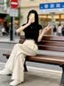 艾珠儿（Aizhuer）韩系巨好看穿搭一整套2026新款黑色短袖t恤女夏季阔腿裤两件套装 黑色上衣+杏色裤子【套装】含腰带 M 45/55kg 实拍图