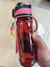 施密特（simita）运动水杯大容量夏季tritan塑料杯男女士健身水壶学生水杯 熔岩红650ml 实拍图