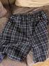 浪莎男士睡裤男纯棉五分短裤大码格子大裤衩外穿休闲宽松家居裤 实拍图