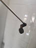 吸盘毛巾架免打孔卫生间置物架浴室毛巾杆壁挂式厕所浴巾收纳挂架 伸缩款透明黑【65-130cm】 实拍图