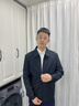罗蒙外套男秋季商务男士翻领行政夹克上衣干部厅局风爸爸装i8藏青XL 实拍图