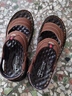 蜻蜓牌夏季真皮男士凉鞋真牛皮沙滩鞋皮凉鞋男软底防滑中年人爸爸鞋大码 棕色 42 实拍图