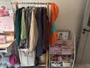 家逸衣帽架实木落地衣架卧室挂衣架可折叠衣架简约衣服架子80CM 实拍图