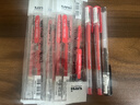 uni三菱 uni-ball UM-100红笔中性笔高颜值0.5mm红色签字笔商务学生考试专用水笔水性笔套装 5支 实拍图