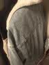森马（Semir）牛仔外套女拼接仿兔毛翻领宽松港风冬季落肩夹棉夹克103724108001 实拍图