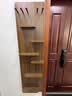 镜子全身镜推拉可隐藏衣帽架一体试衣镜家用玄关壁挂洞洞板穿衣镜 实木-宽30X高120cm 胡桃色 （左右都可安装） 实拍图