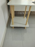 逸朗德（YILANGDE）简易床头柜小型卧室现代简约迷你床边柜收纳架储物柜子置物床头桌 象牙白色双层40*40*53cm 实拍图