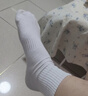 棉十三袜子男士长筒男袜中筒春秋季商务休闲纯色白色潮长袜运动风7双 实拍图