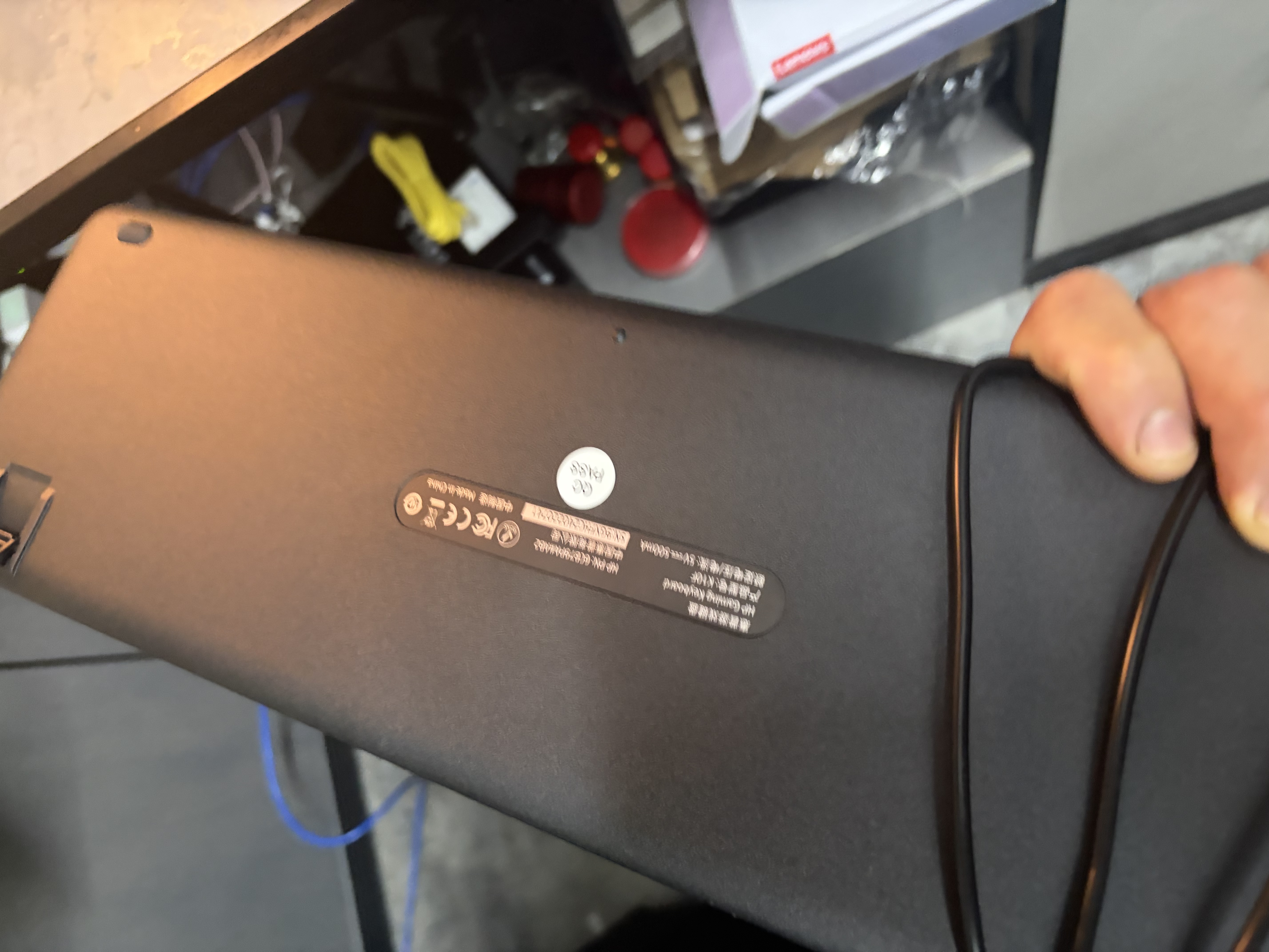 惠普（HP）K10F机械手感键盘 有线键盘电竞游戏专用台式电脑办公键盘  26键无冲 高颜值黑色键帽混光 实拍图