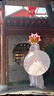OSKV古装伞油纸伞舞蹈伞绸布演出汉服女男古风防晒装饰古典吊顶伞 乳白色【人间烟火】 绸布伞1把+伞袋 实拍图