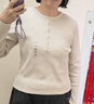 优衣库女装罗纹亨利领T恤/长袖修身短款内搭打底479591 487908 487908/02浅灰色 XL 实拍图