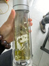 TYZAYR日本车载一键开盖双层玻璃杯男士办公室保温水杯茶杯速开启茶水分 【一键开盖】500ml高端银（双层加厚） 实拍图