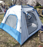 狼行者户外帐篷露餐公园休闲遮阳3-4人大空间全自动速开免搭建 蓝色 实拍图