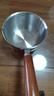 热油小锅泼油锅加厚不锈钢木柄防烫带刻度双倒流口不挂油无涂层 【木柄】200ml 实拍图
