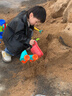 妙贝乐儿童沙滩玩具宝宝海边玩沙挖沙铲子水桶沙漏挖土工具套装沙池推车 实拍图